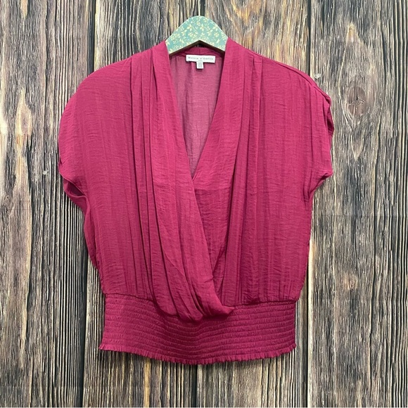 Anthropologie Tops - Maison d’Amelie | wine satin blouse